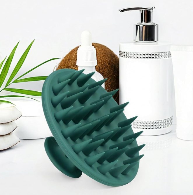 Silicone Scalp Massage Brush, For Wet Or Dry Use And Exfoliation