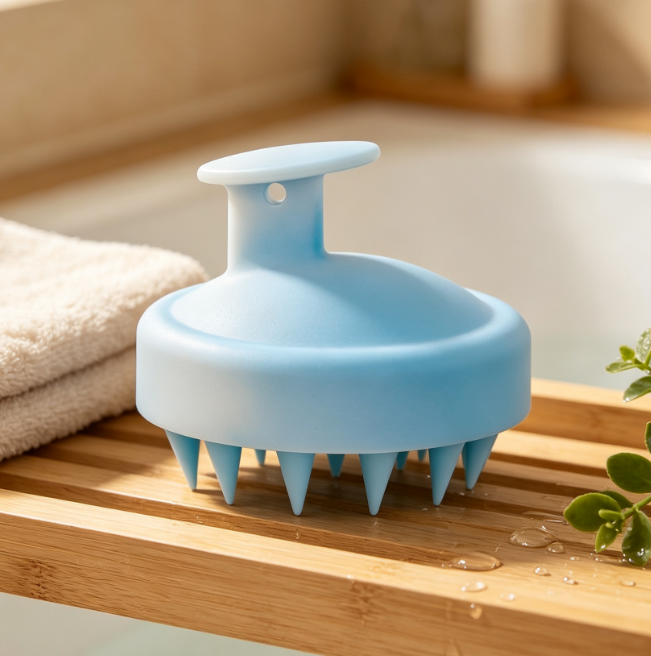 Soft Silicone Shampoo Brush, Relieves Dandruff And Itching - Image 2