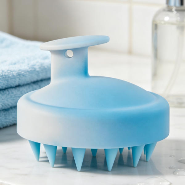 Soft Silicone Shampoo Brush, Relieves Dandruff And Itching