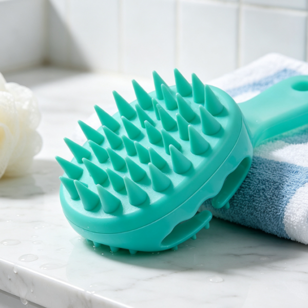 Soft Silicone Shampoo Brush, Soothes The Scalp