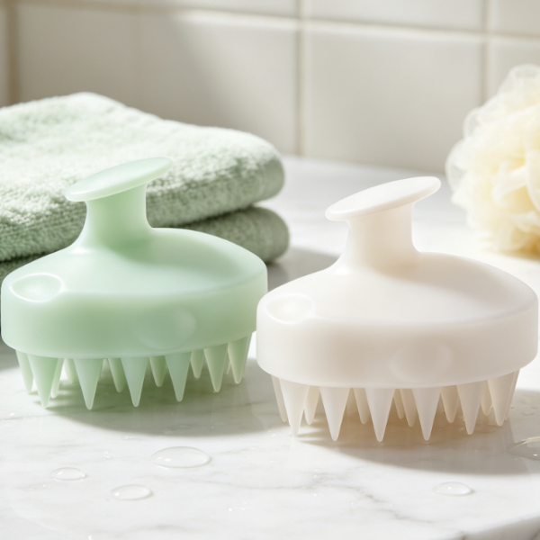 Soft Silicone Shampoo Brush For Scalp Cleansing And Massage