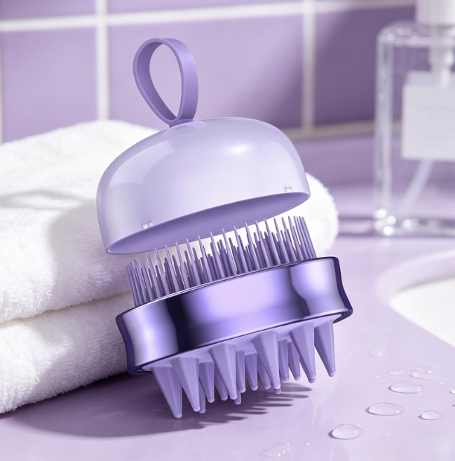 2-In-1 Scalp Massage Brush For Shampooing And Cleansing