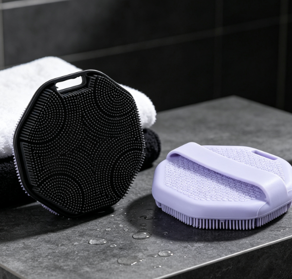 Silicone Exfoliating Bath Brush With Handle Loop