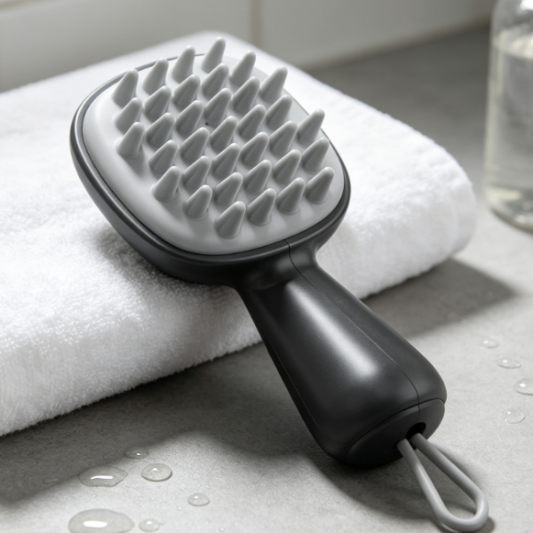 Long-Handled Silicone Scalp Exfoliating Shampoo Brush