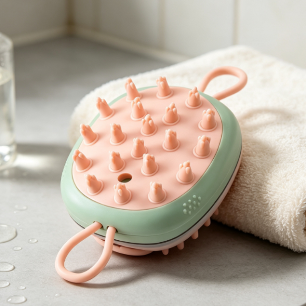 Handheld Scalp Cleansing Brush For Shampooing And Showering