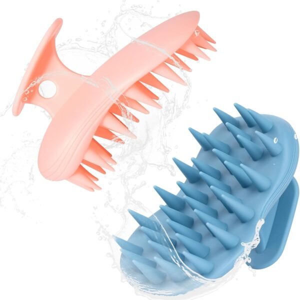 2-Piece Silicone Scalp Exfoliating Shampoo Brush Set