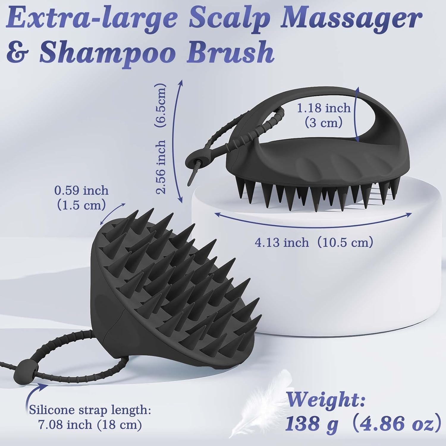 Large One-Piece Scalp Massage Brush - Image 2