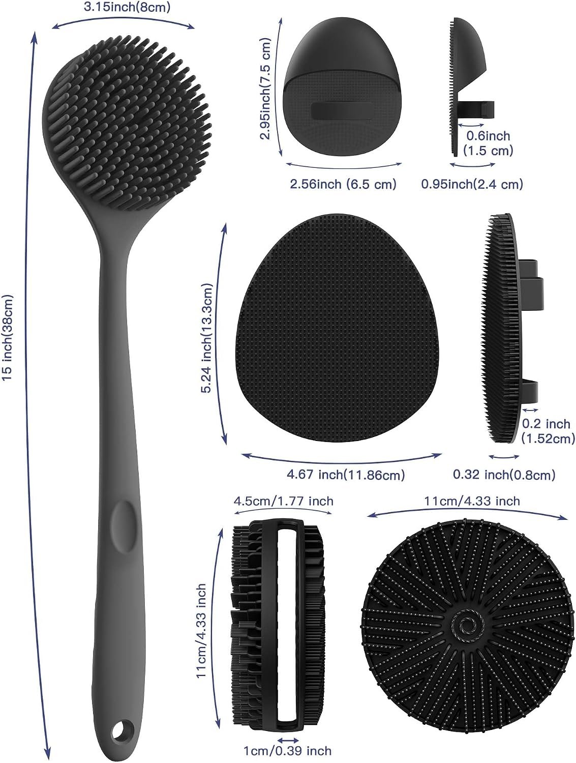 8-Piece Bath Cleansing Brush Set - Image 2