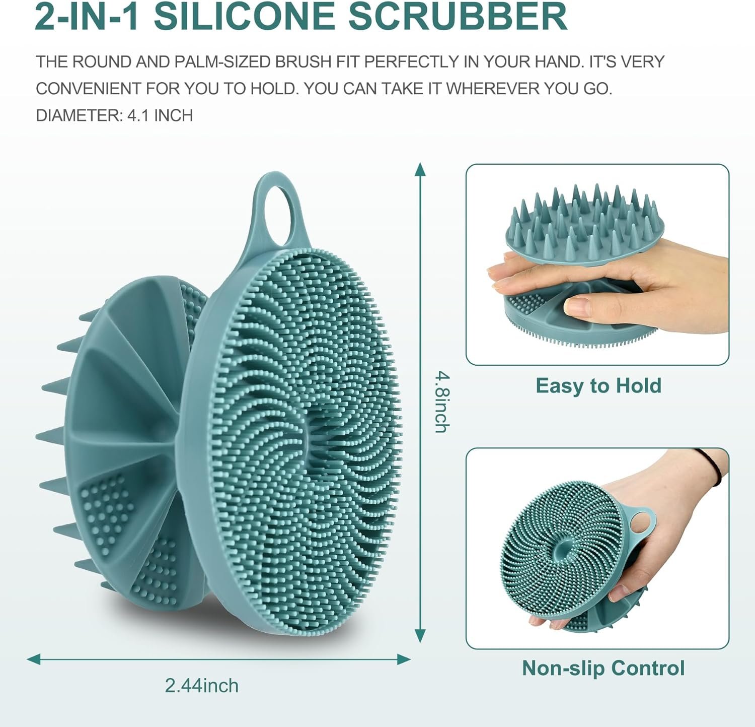 2-In-1 Bath And Scalp Cleansing Brush - Image 2
