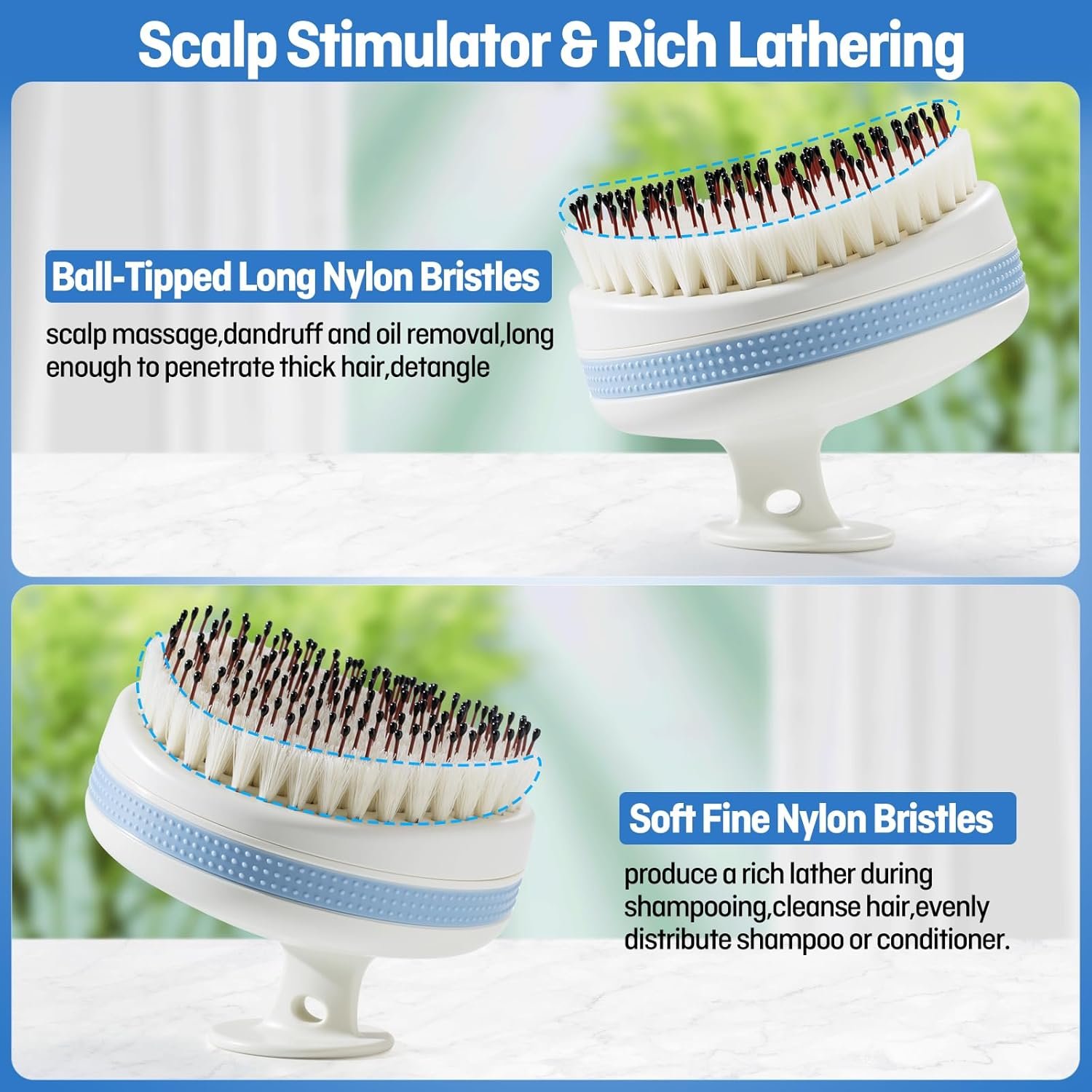 Curved Non-Slip Scalp Massage Shampoo Brush - Image 2