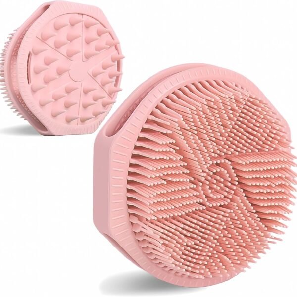 Double-Sided Silicone Bath And Scalp Massage Brush
