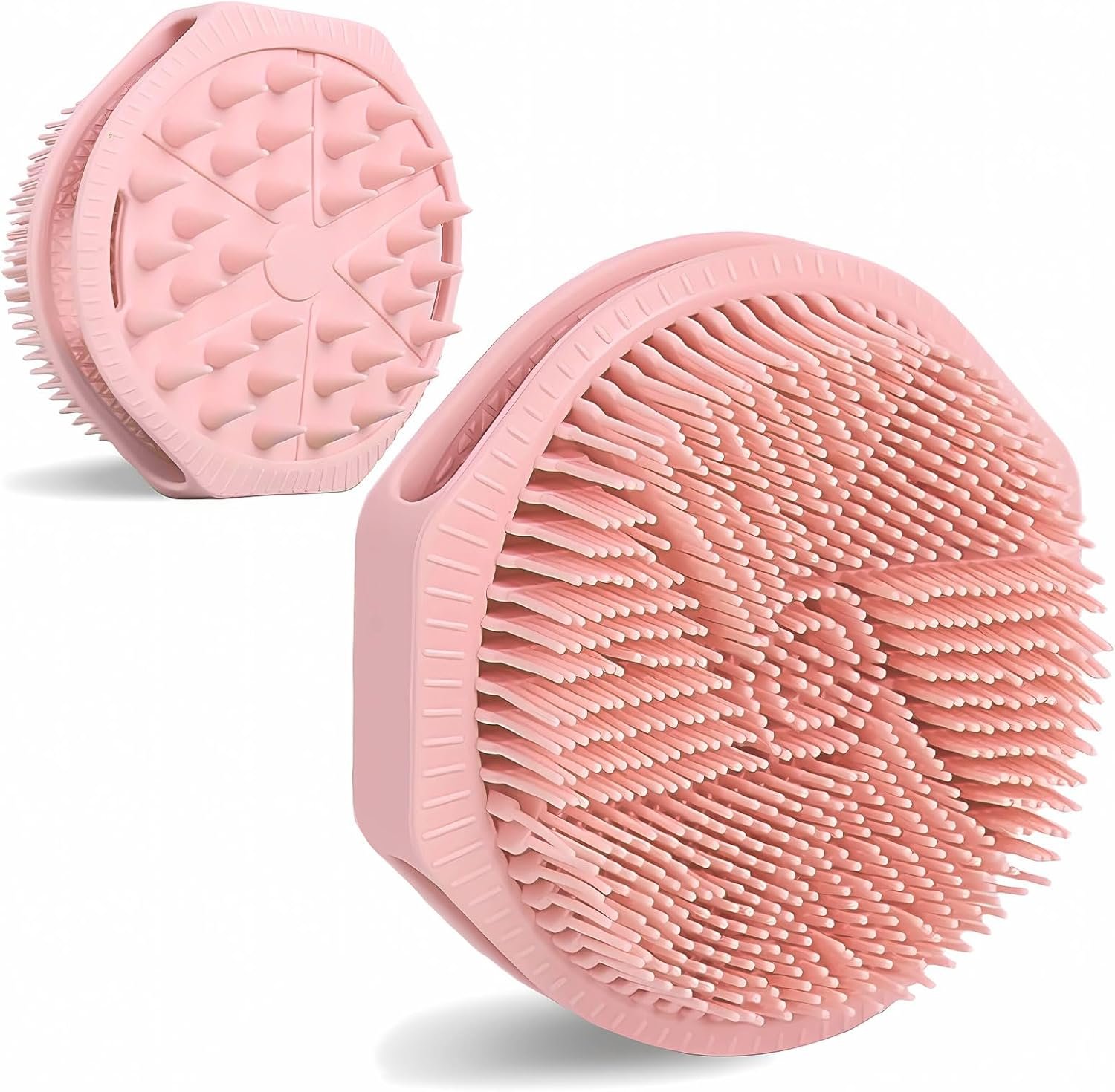 Double-Sided Silicone Bath And Scalp Massage Brush
