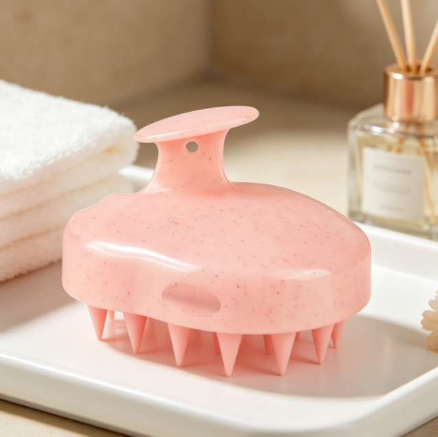 Soft Silicone Shampoo Brush For Scalp Exfoliation - Image 2