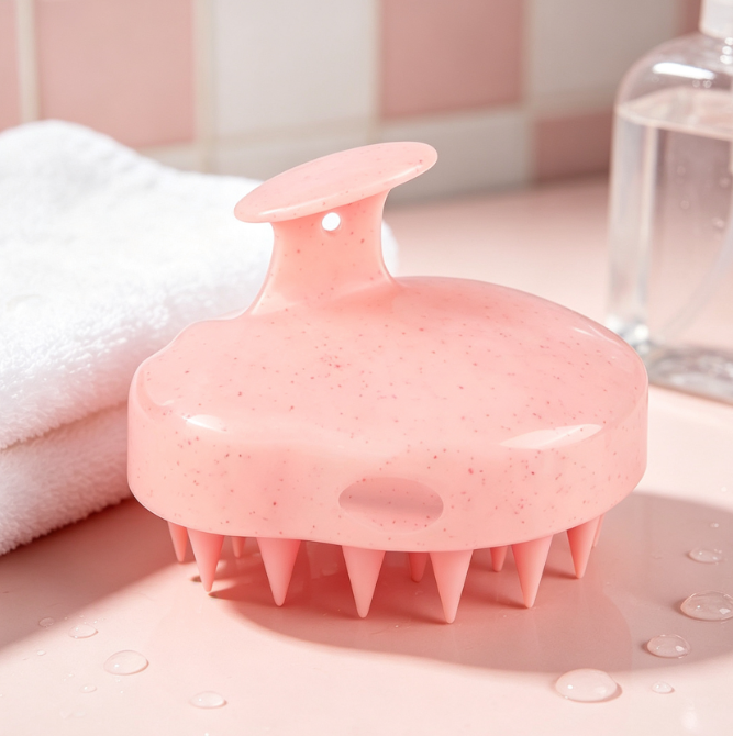 Soft Silicone Shampoo Brush For Scalp Exfoliation