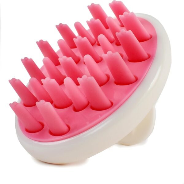 Dual-Action Silicone Scalp Massage Shampoo Brush