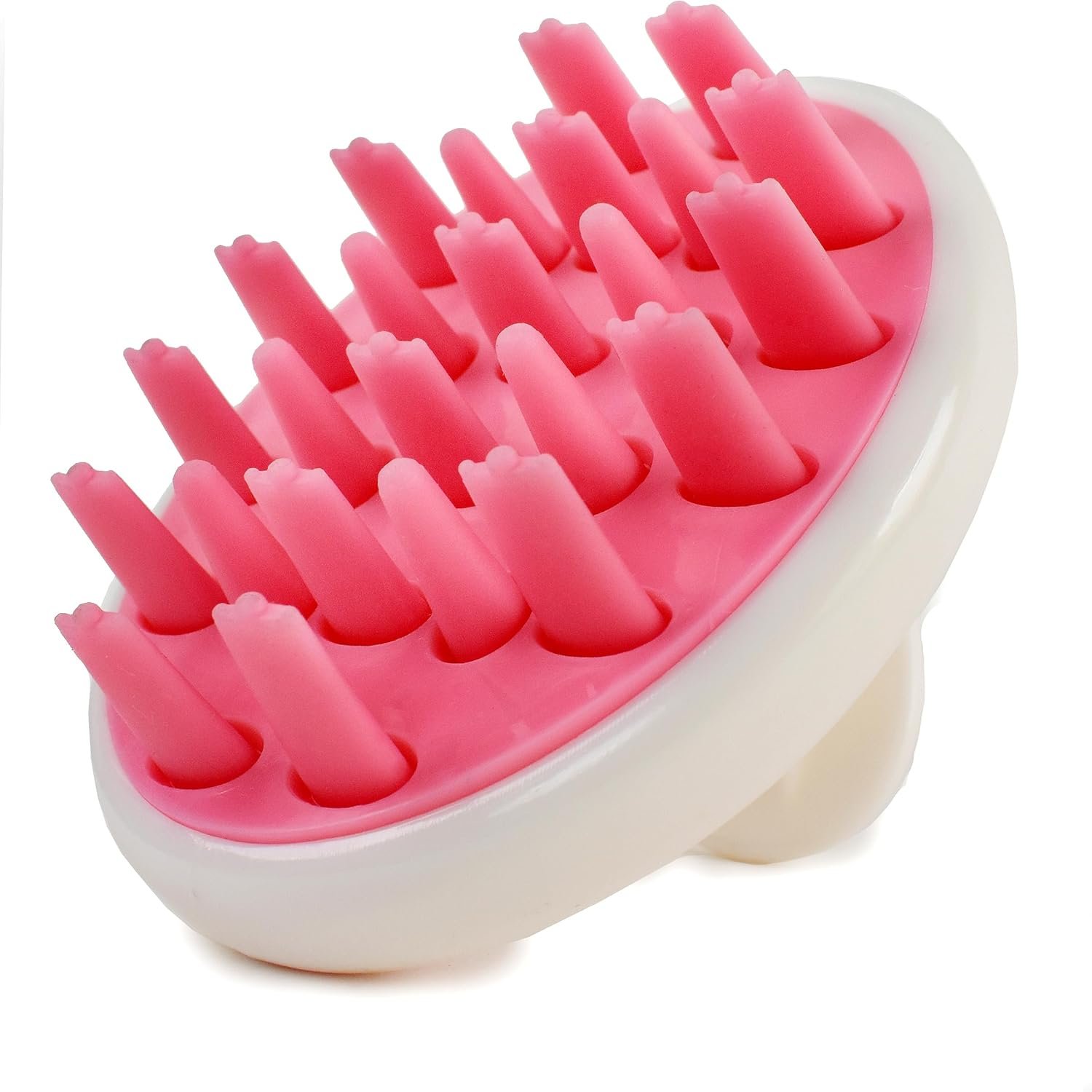 Dual-Action Silicone Scalp Massage Shampoo Brush