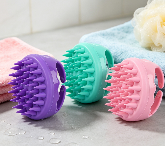 3-Piece Scalp Cleansing Brush Set, Designed For The Shower